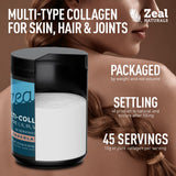 Zeal Naturals Multi Collagen Protein Powder 604g close-up of powder