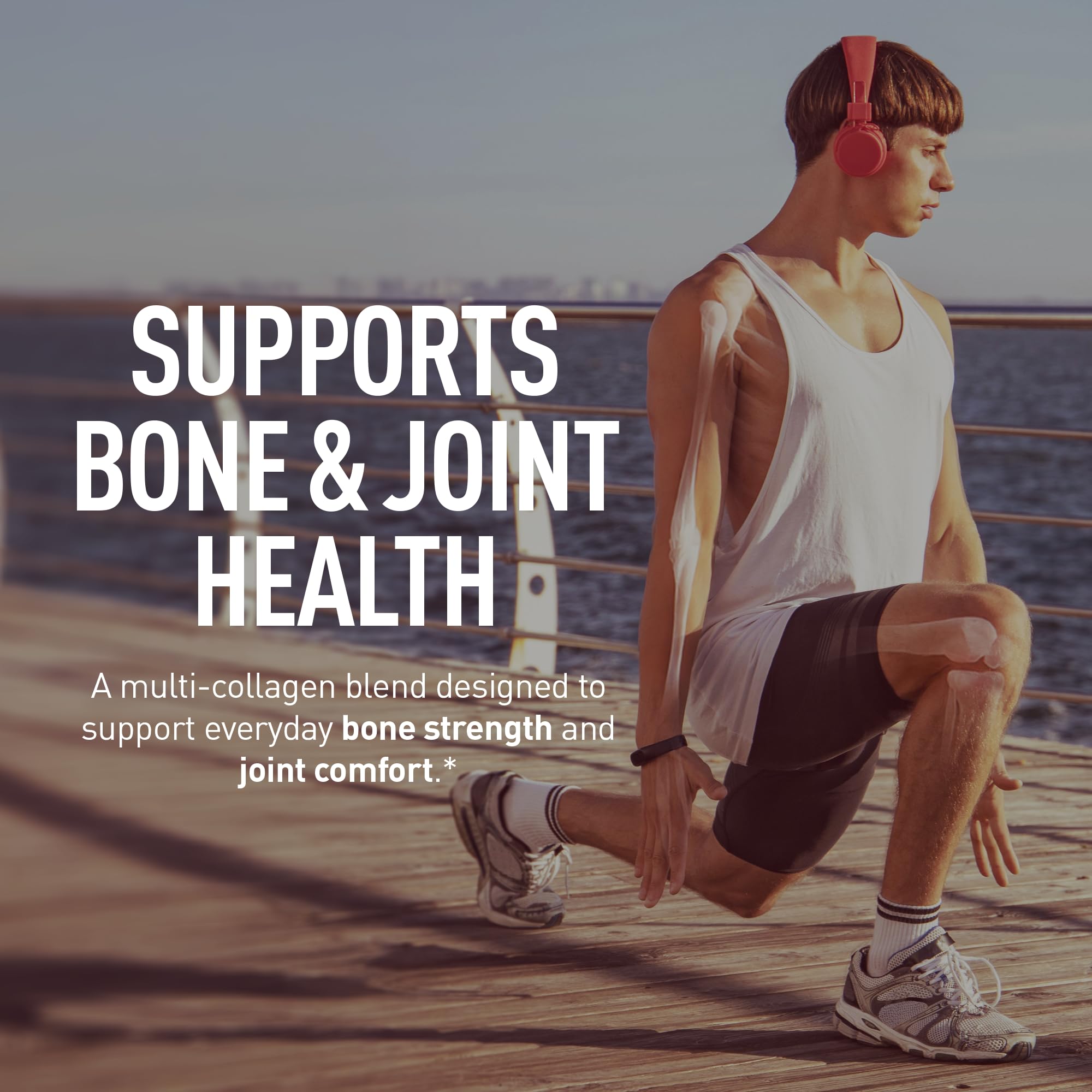 Zeal Naturals Multi Collagen Protein Powder alongside fresh fruits and smoothies