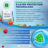 ZEBORA 3-in-1 Probiotics 100 Billion CFU with cranberries and cherries