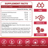 ZEBORA CoQ10 100mg softgels back view with ingredient list