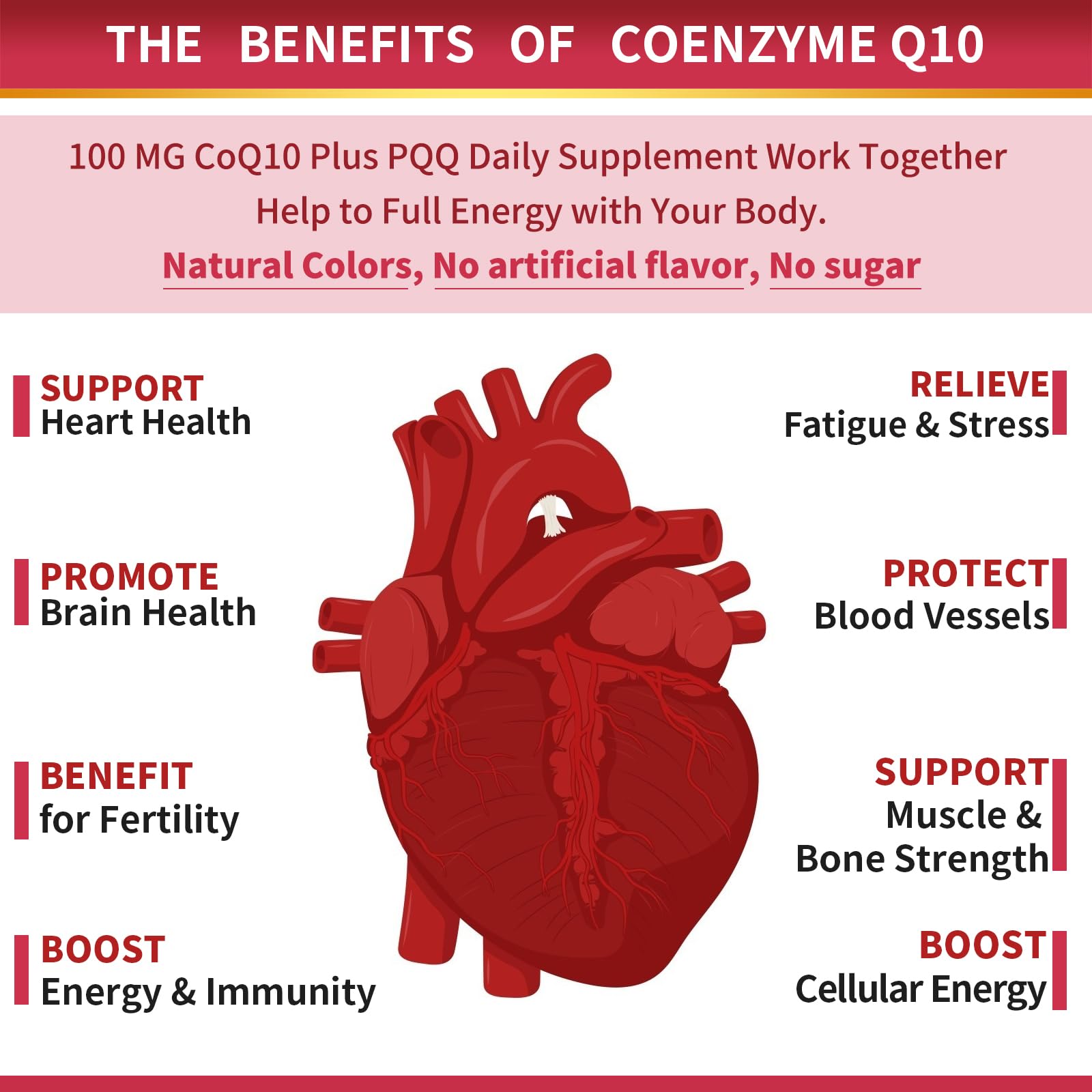 ZEBORA CoQ10 100mg softgels on a wooden table