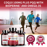 ZEBORA CoQ10 100mg softgels with a glass of water