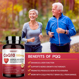 ZEBORA CoQ10 100mg softgels with a measuring spoon