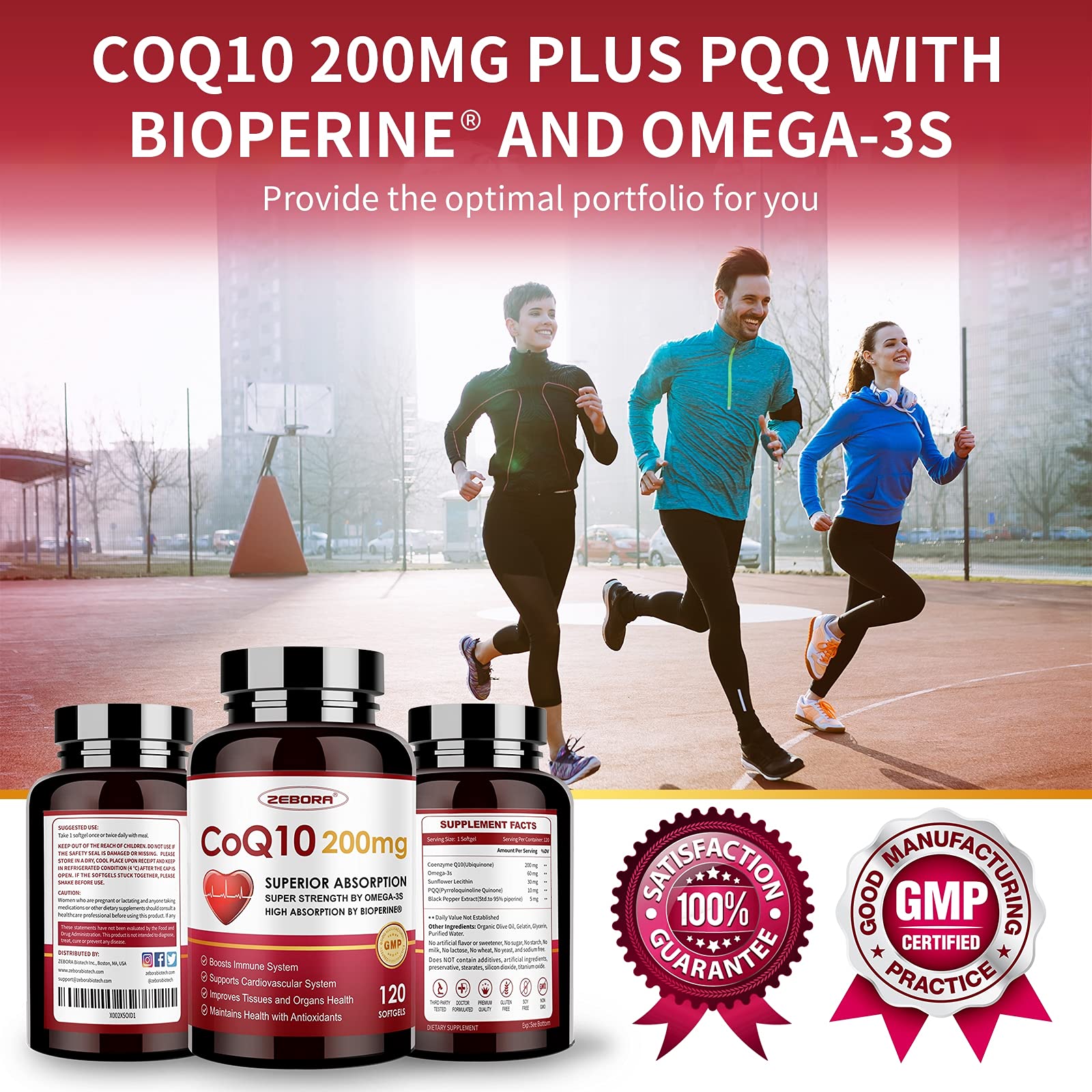 ZEBORA CoQ10 200mg soft gels packaging details