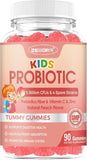 ZEBORA Kids Probiotics Gummies front view with peach flavour