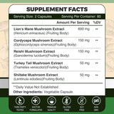ZEBORA Lion's Mane Mushroom Capsules bottle with label
