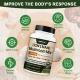 ZEBORA Lion's Mane Mushroom Capsules close-up of capsules