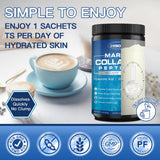 ZEBORA Marine Collagen Peptides Powder jar with scoop