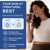 ZEBORA Marine Collagen Peptides Powder mixed in smoothie