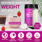 ZEBORA Multi-Collagen Peptide Powder container with scoop