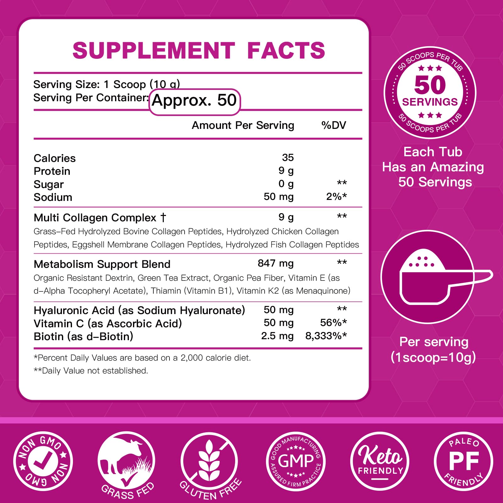 ZEBORA Multi-Collagen Peptide Powder scoop showing powder