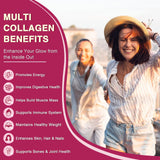 ZEBORA Multi Collagen Peptides Powder with measuring spoon