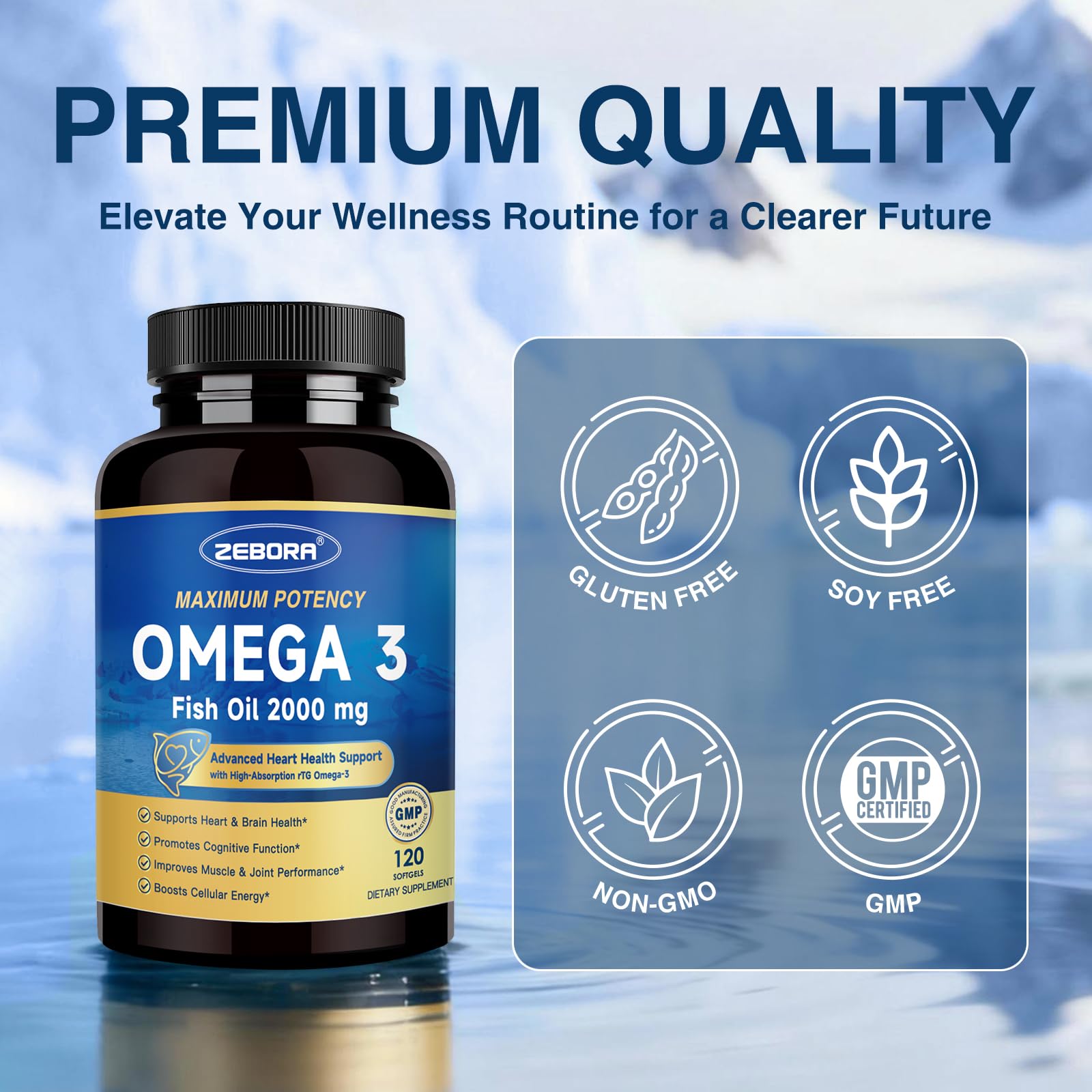 ZEBORA Omega-3 Fish Oil Supplement lifestyle scene