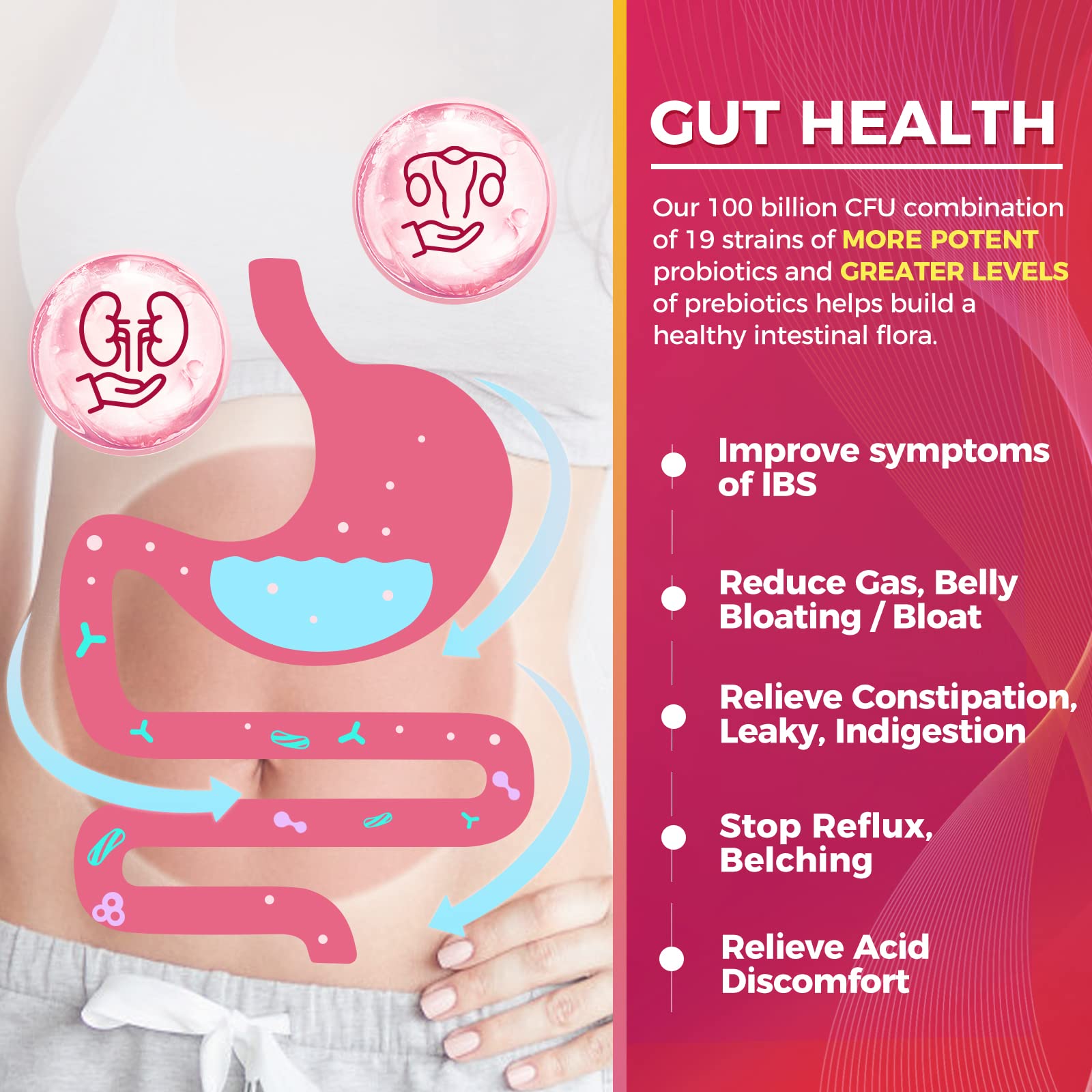 ZEBORA Probiotic Supplement for Women ingredients list close-up