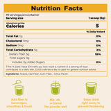 ZEBORA Unflavoured Dietary Fibre Powder 435g packaging side view