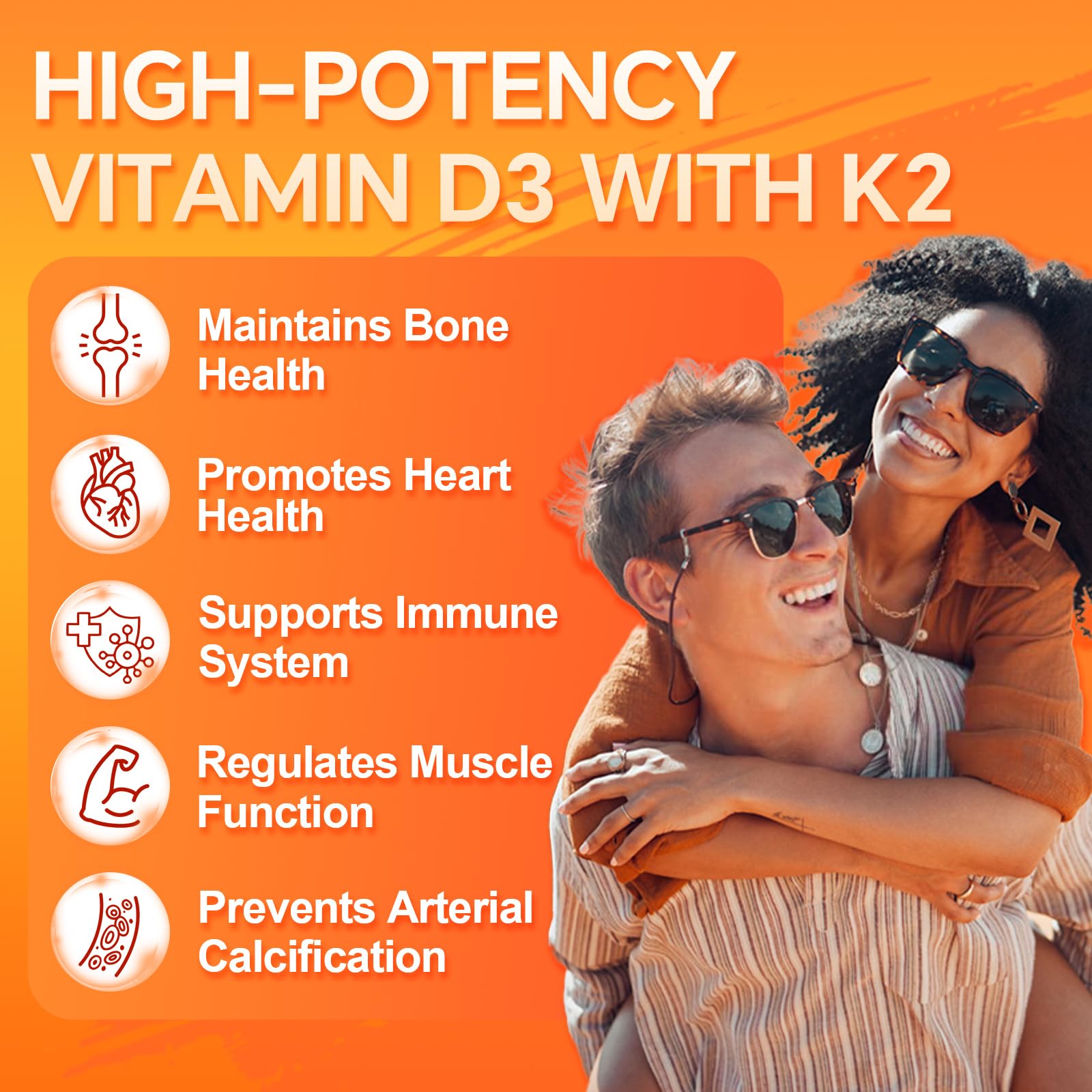 ZEBORA Vitamin D3 & K2 Capsules back view with ingredient list