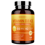ZEBORA Vitamin D3 & K2 Capsules front view with packaging