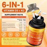 ZEBORA Vitamin D3 & K2 Supplement 5000 IU side view of packaging