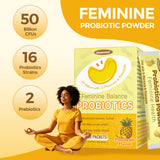 ZEBORA Women's Probiotic Powder on a travel bag