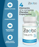 Zeebo Honest Placebo Pills blue-white capsules front view