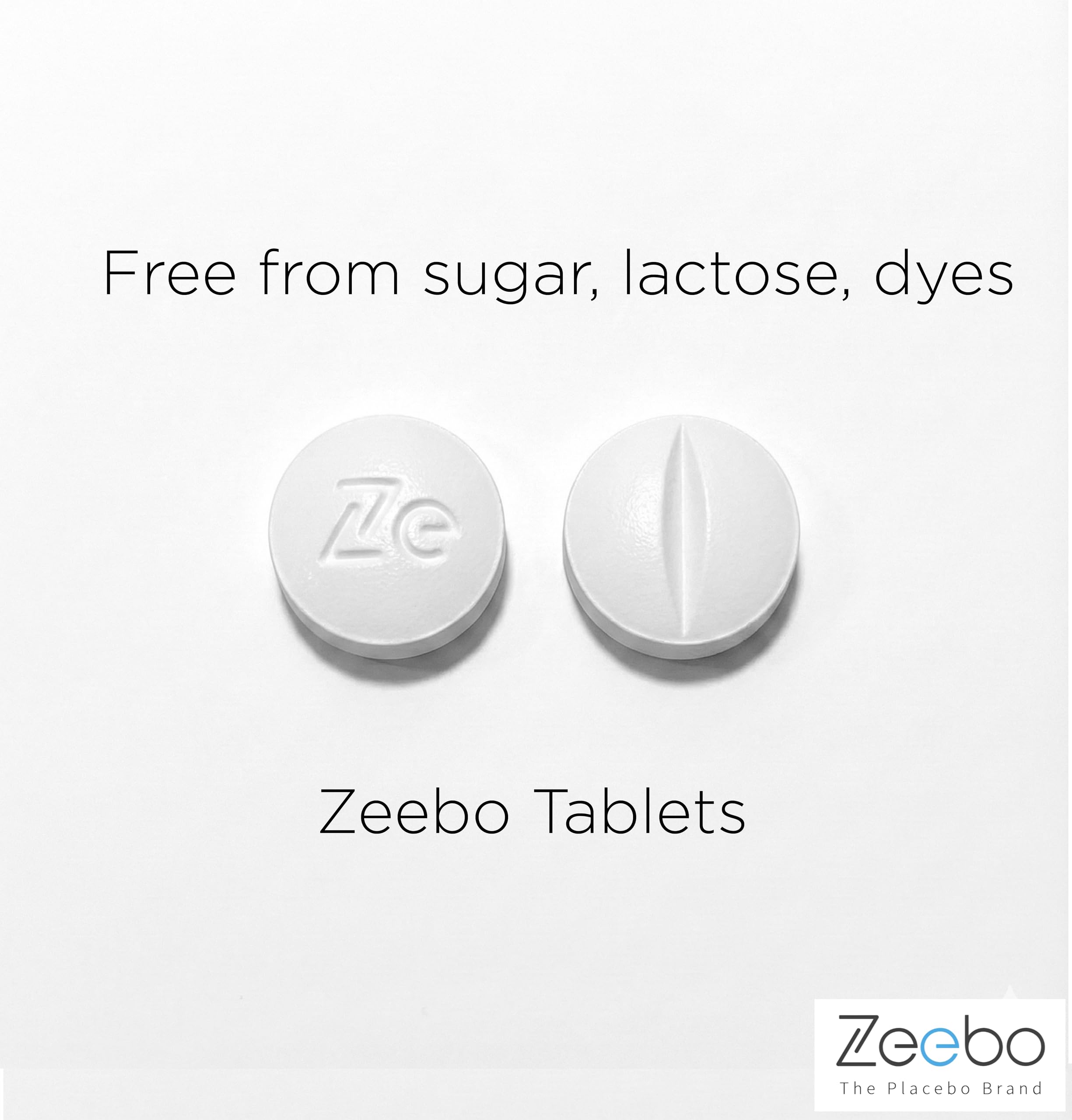 Zeebo Honest Placebo Pills white capsules side view