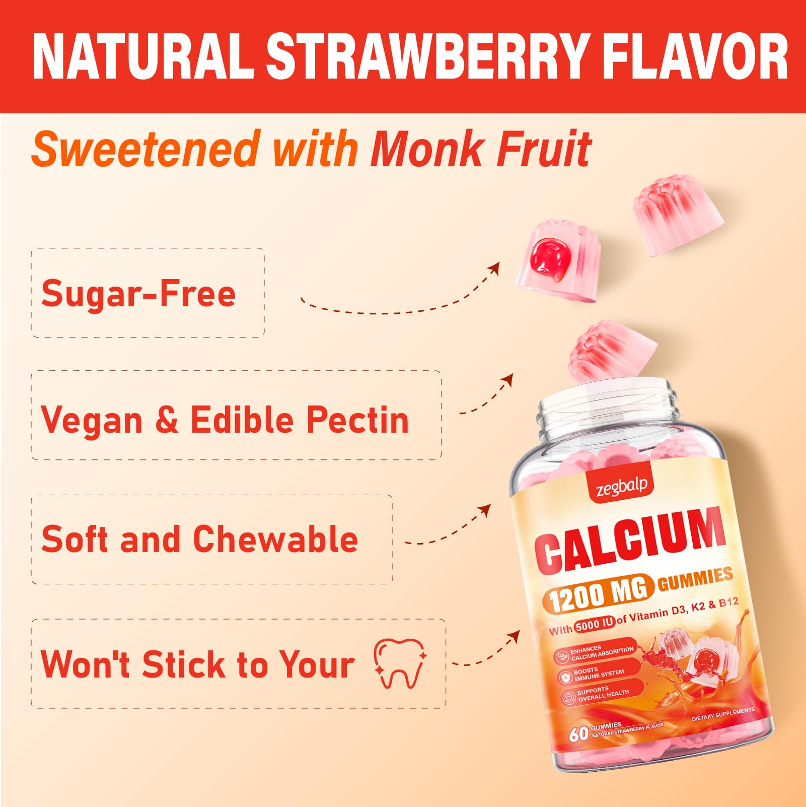 ZEGBALP Calcium Citrate Gummies in hand