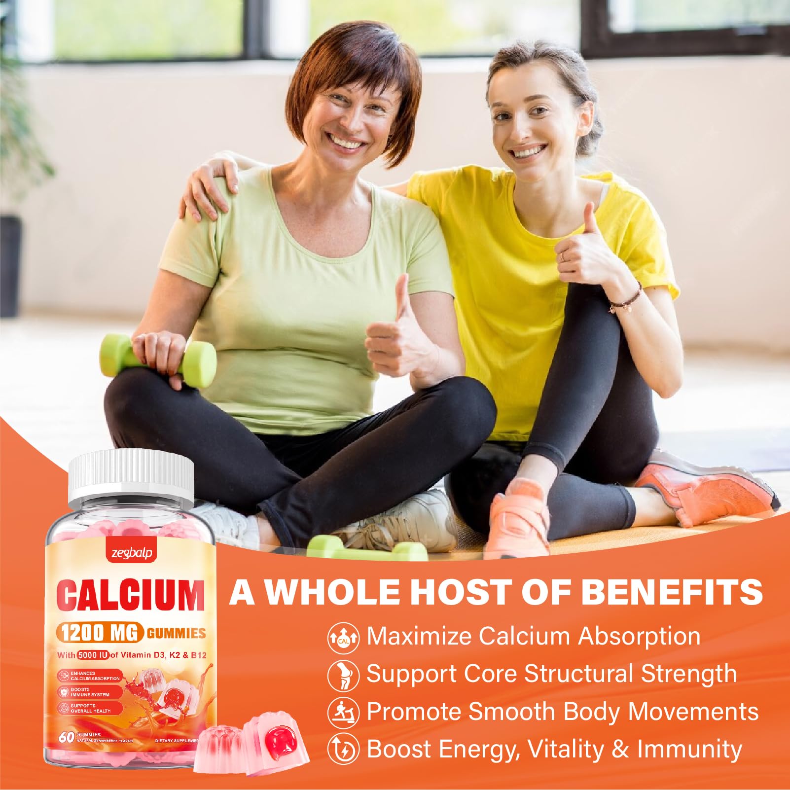 ZEGBALP Calcium Citrate Gummies side view