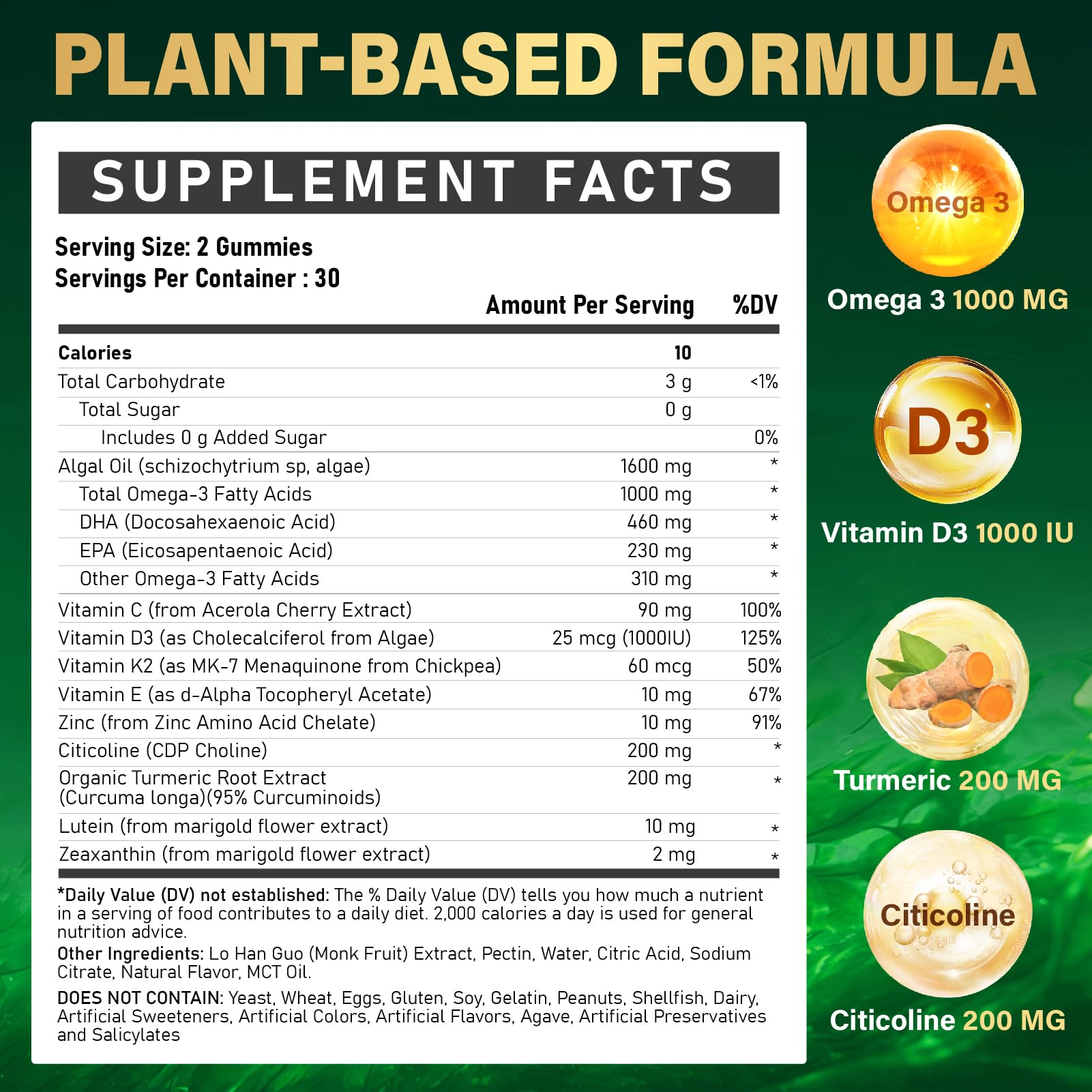 ZEGBALP Omega-3 Vegan Gummies 1000mg packaging