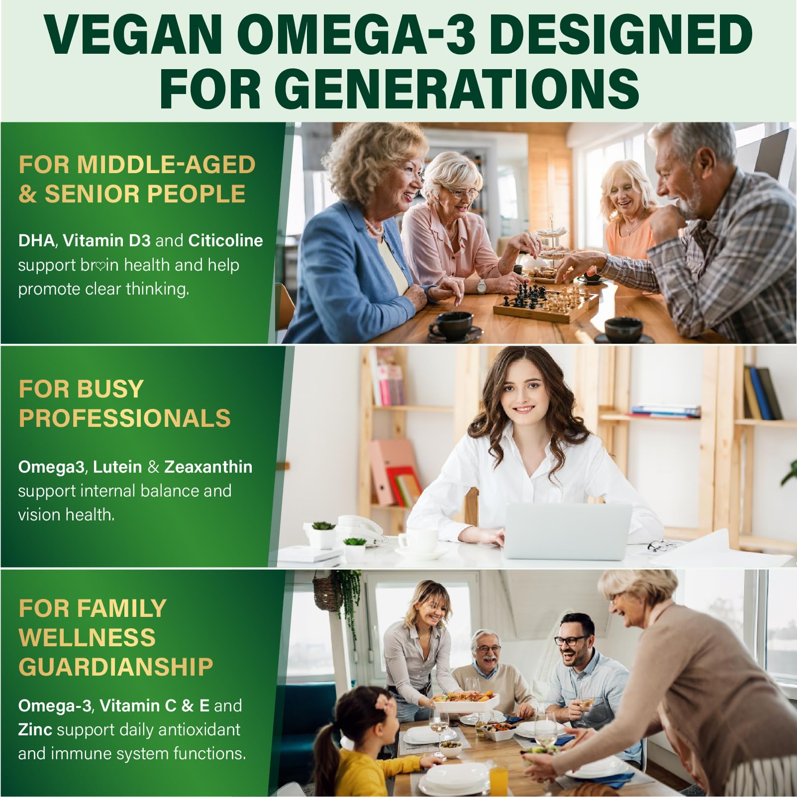 ZEGBALP Omega-3 Vegan Gummies displayed with fresh mango
