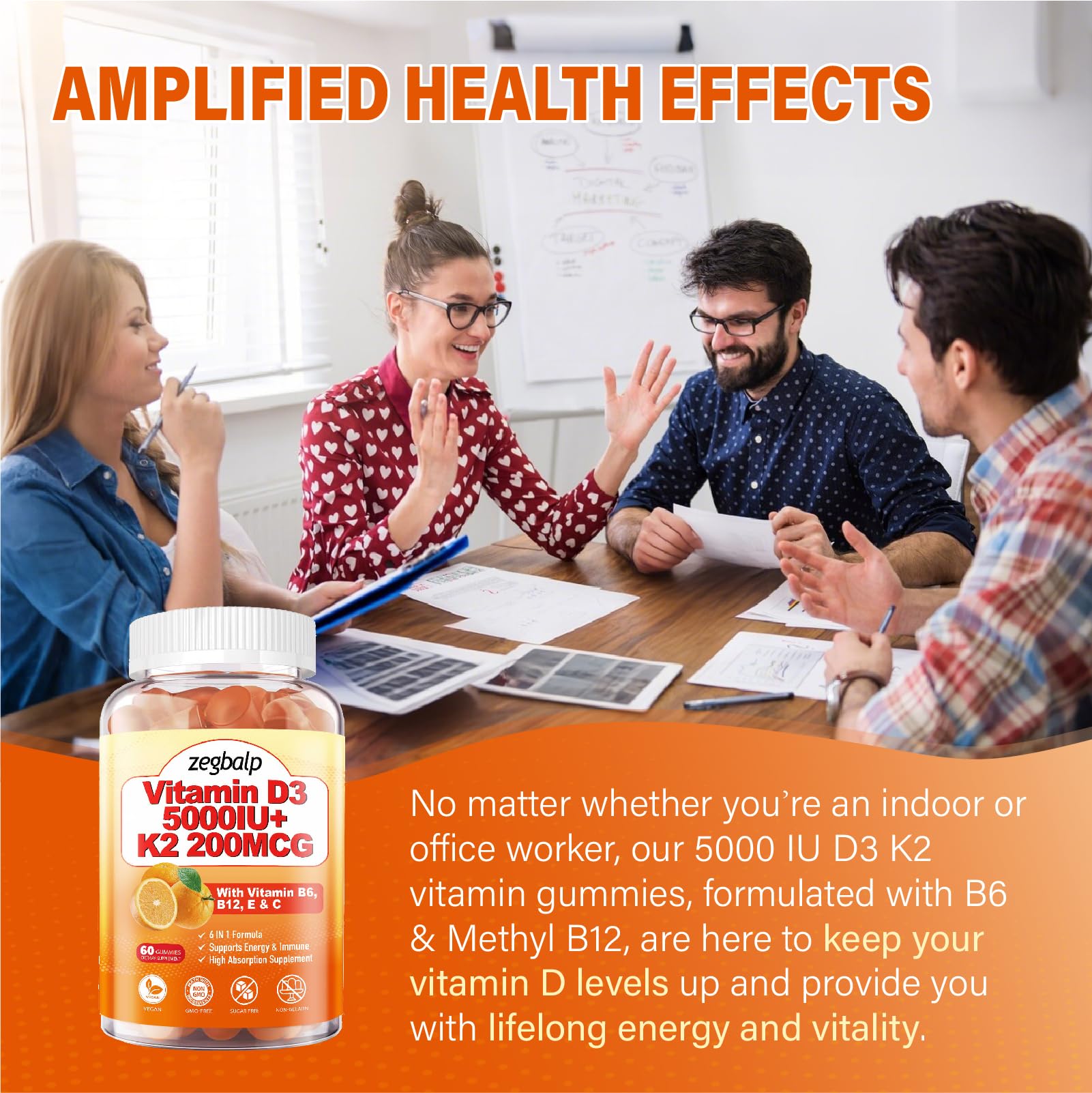 ZEGBALP Vitamin D3 + K2 Gummies nutritional information