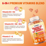 ZEGBALP Vitamin D3 + K2 Gummies with orange flavour
