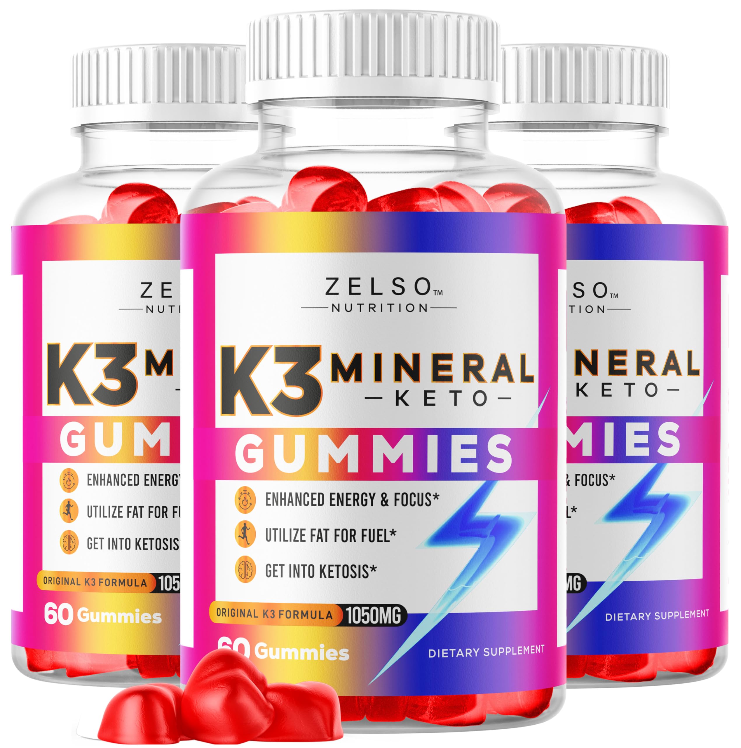 ZELSO K3 Mineral Gummies bottle front view