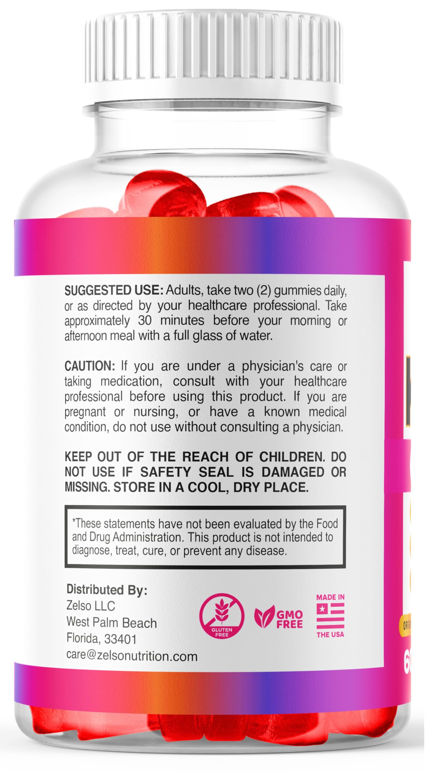 ZELSO K3 Mineral Gummies soft chew texture close-up
