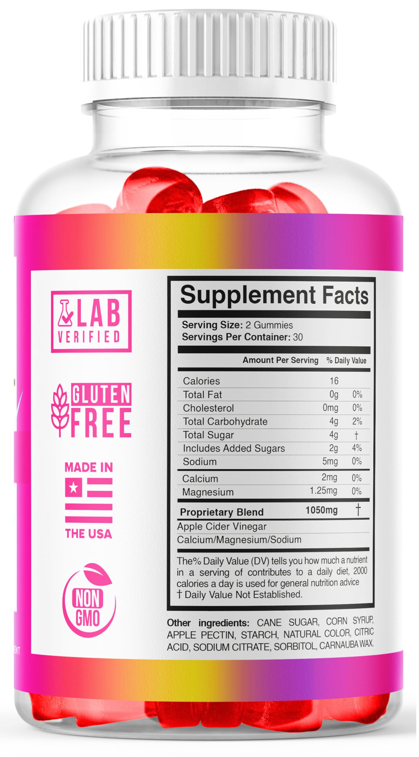 ZELSO K3 Mineral Gummies with apple cider vinegar ingredient
