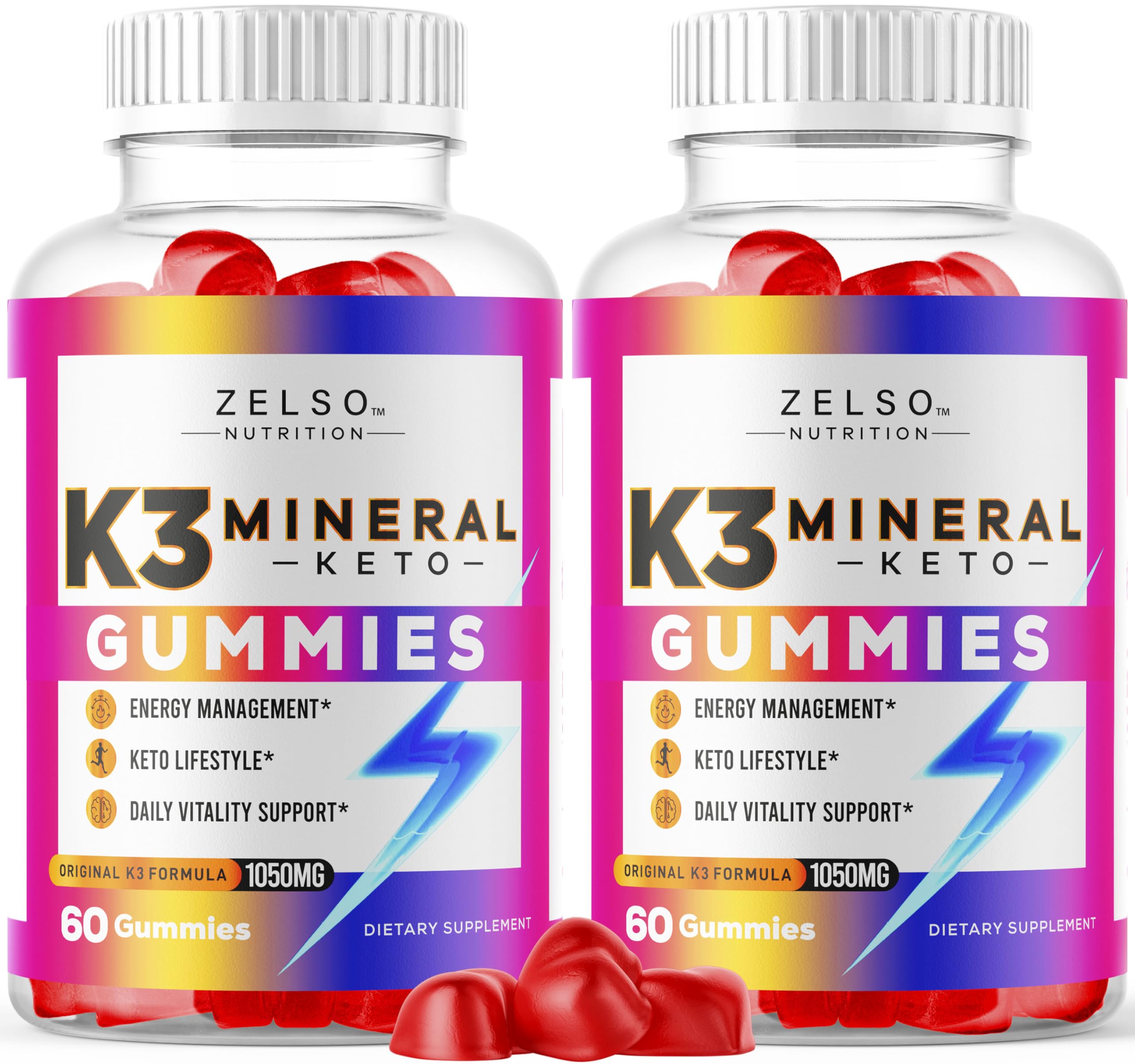 ZELSO K3 Mineral Keto Gummies Advanced Formula front view