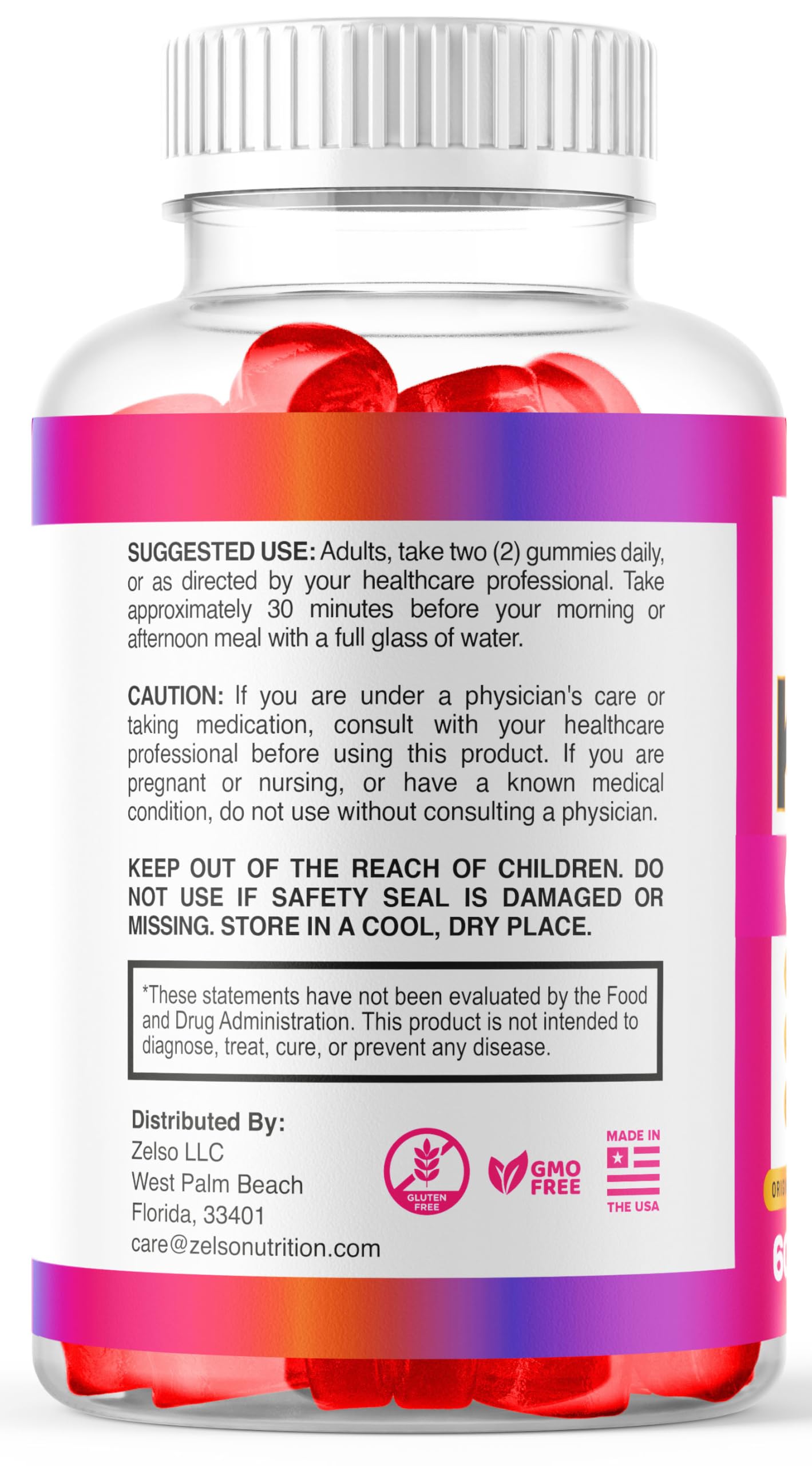ZELSO K3 Mineral Keto Gummies Advanced Formula packaging