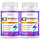 ZELSO K3 Mineral Pills bottle front view with 60 capsules