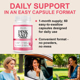 ZELSO Pink Salt Trick Capsules lifestyle scene on kitchen counter