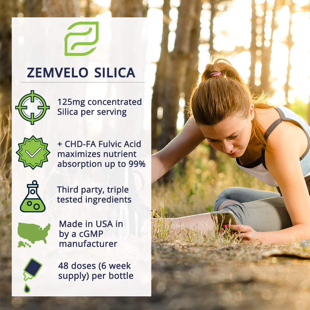 Zemvelo Liquid Ionic Silica 12,500 PPM with measuring cap