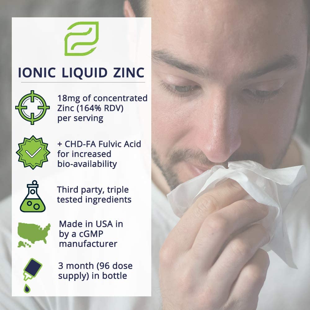 Zemvelo Zinc Liquid Supplement 227g with dropper for easy dispensing