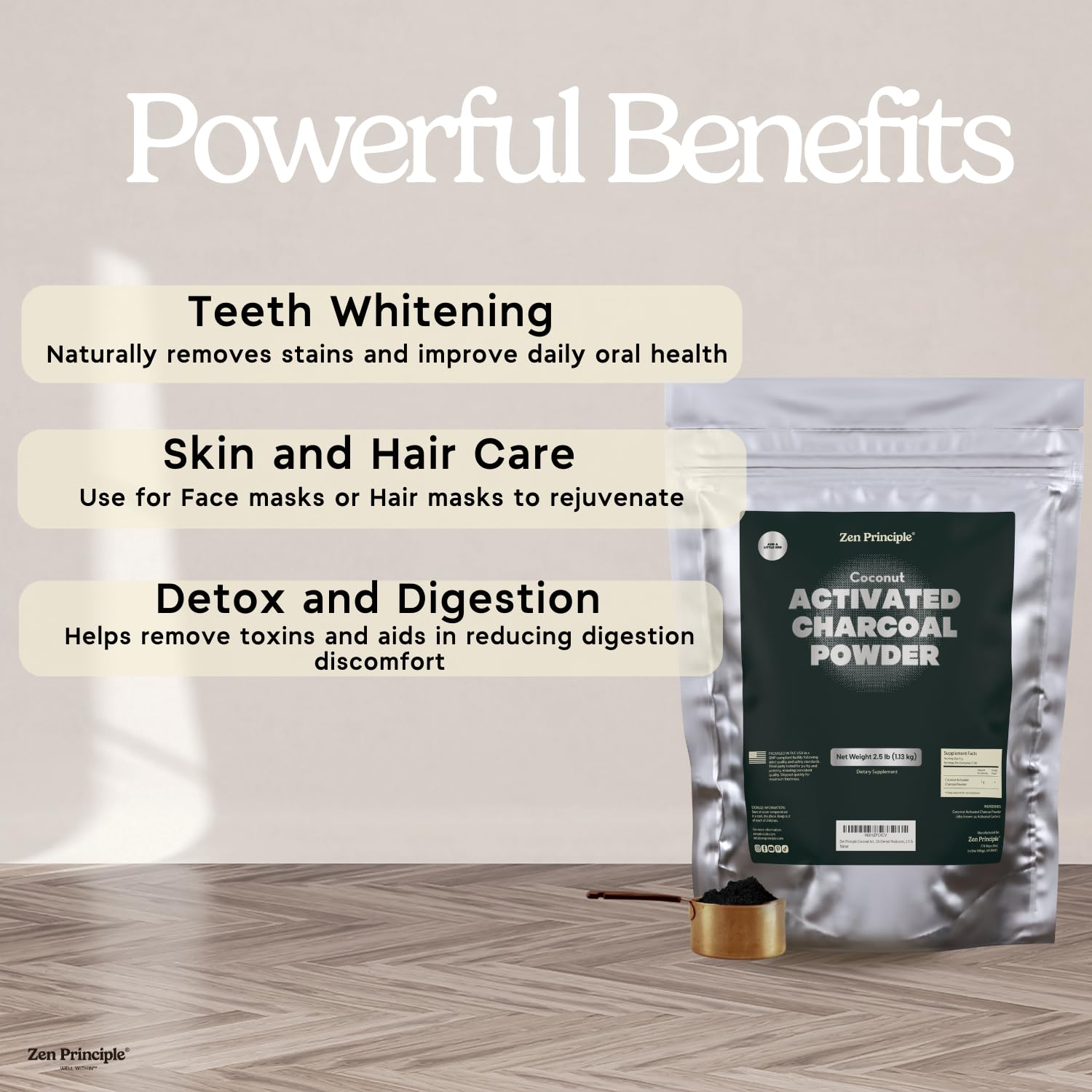 Zen Charcoal Activated Charcoal Powder in homemade skincare