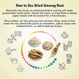 Zen Ginseng American Ginseng Root with herbal background