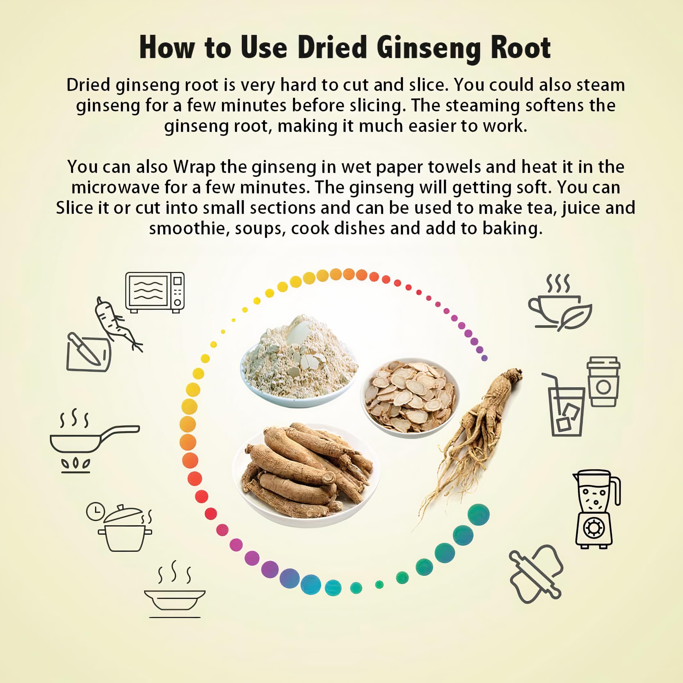 Zen Ginseng herbal supplement with measuring scoop