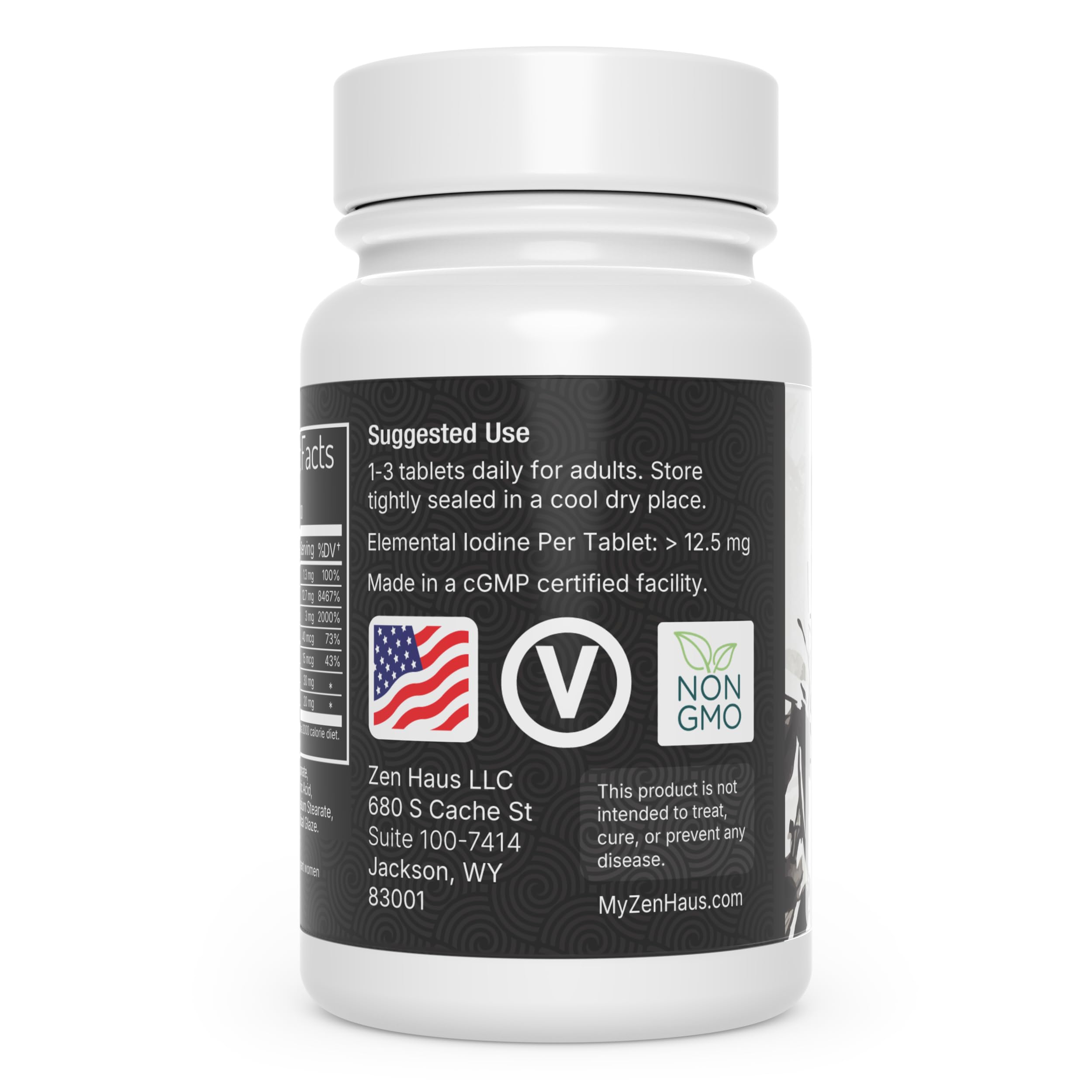 Zen Haus Iodine Complex supplement ingredients list