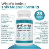 Zen Nutrients Everyday Back Vitamin capsules in a hand