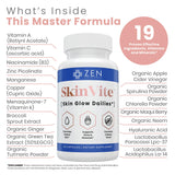 Zen Nutrients SkinVite capsules on a wooden surface