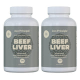 Zen Principle Beef Liver Capsules front view with packaging
