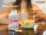 Zen Principle Collagen Supplement with MSM bottle with capsules