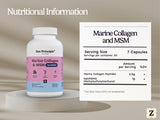 Zen Principle Collagen Supplement with MSM capsules in a hand