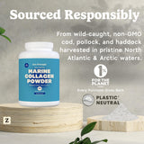 Zen Principle Marine Collagen Peptides in a glass of water